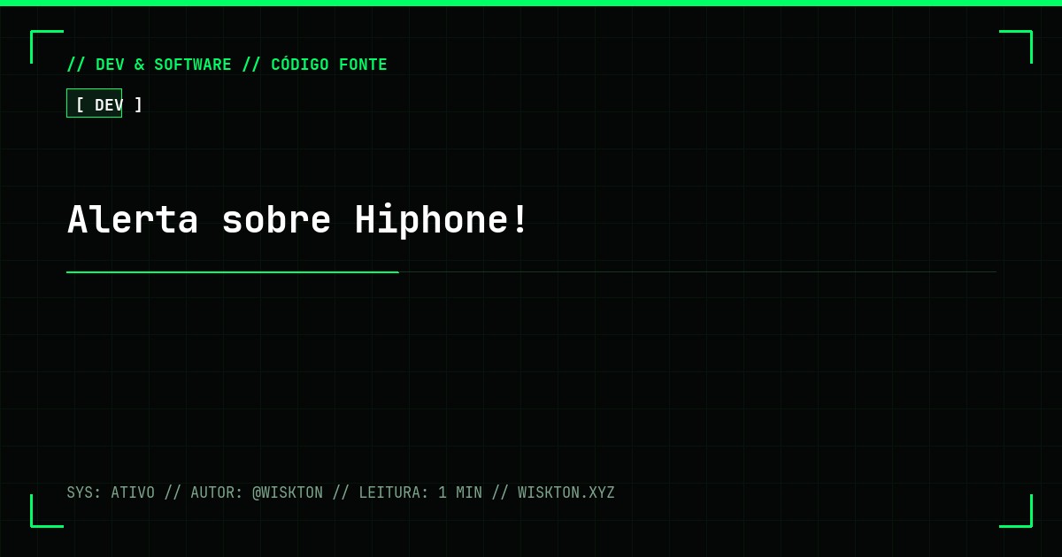 Alerta sobre Hiphone!