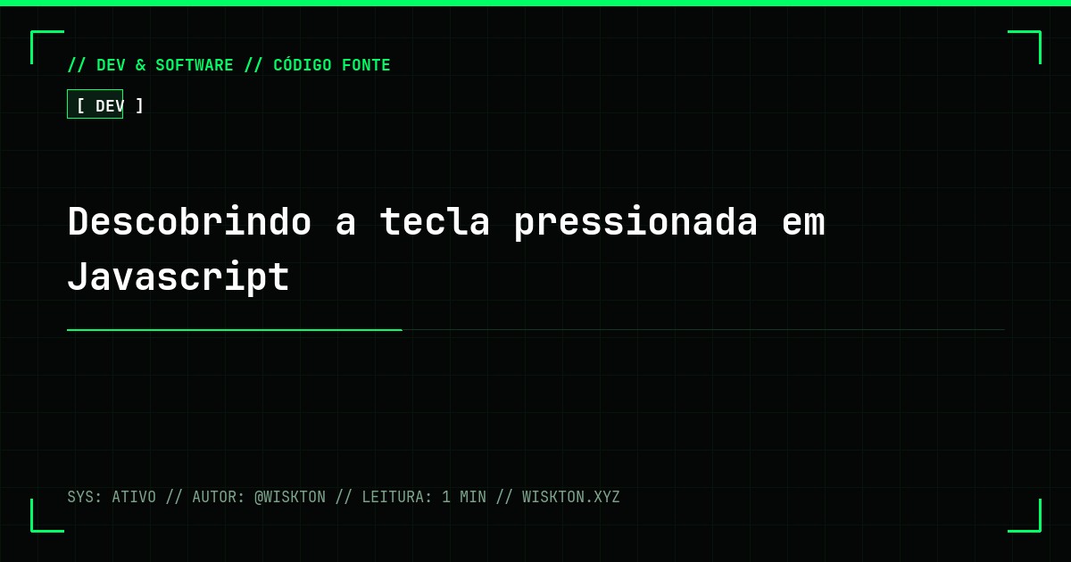 Descobrindo a tecla pressionada em Javascript